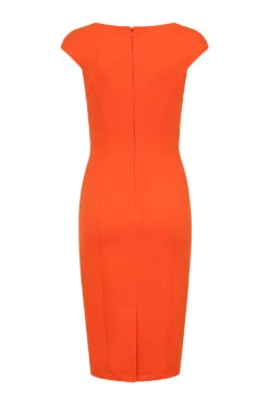 April Orange Wiggle Dress -EliteCloset Sales Store 1649928896430203