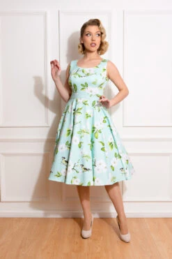Andrea Floral Swing Dress In Plus Size