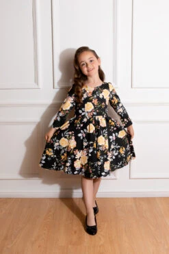 Eleanor Floral Swing Dress In Kids