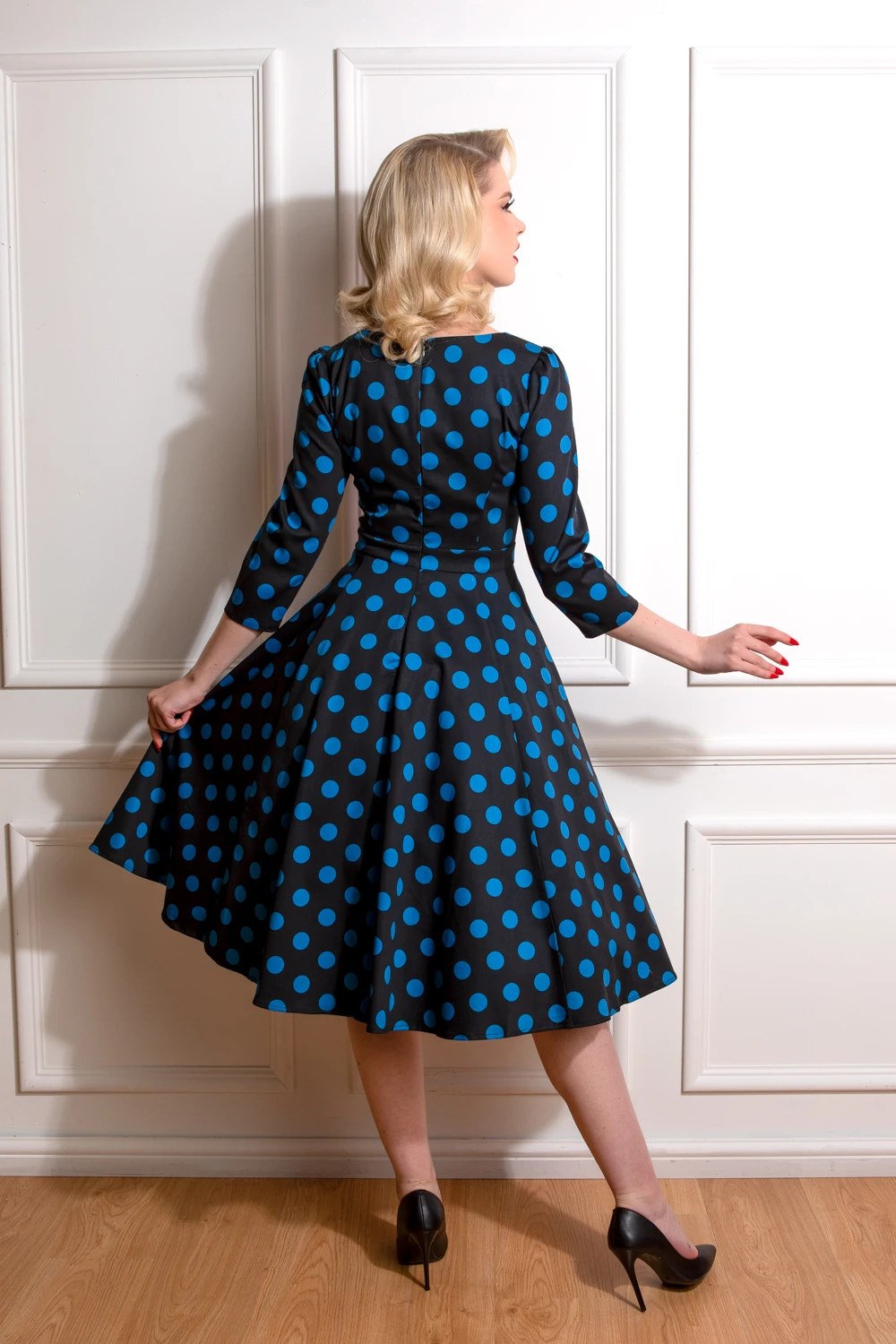 Lilah Polka Dot Swing Dress 2 Lilah Polka Dot Swing Dress - Image 2
