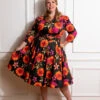 Eden Floral Swing Dress In Plus Size
