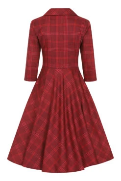 Blake Red Check Swing Dress -EliteCloset Sales Store 1661165261507203