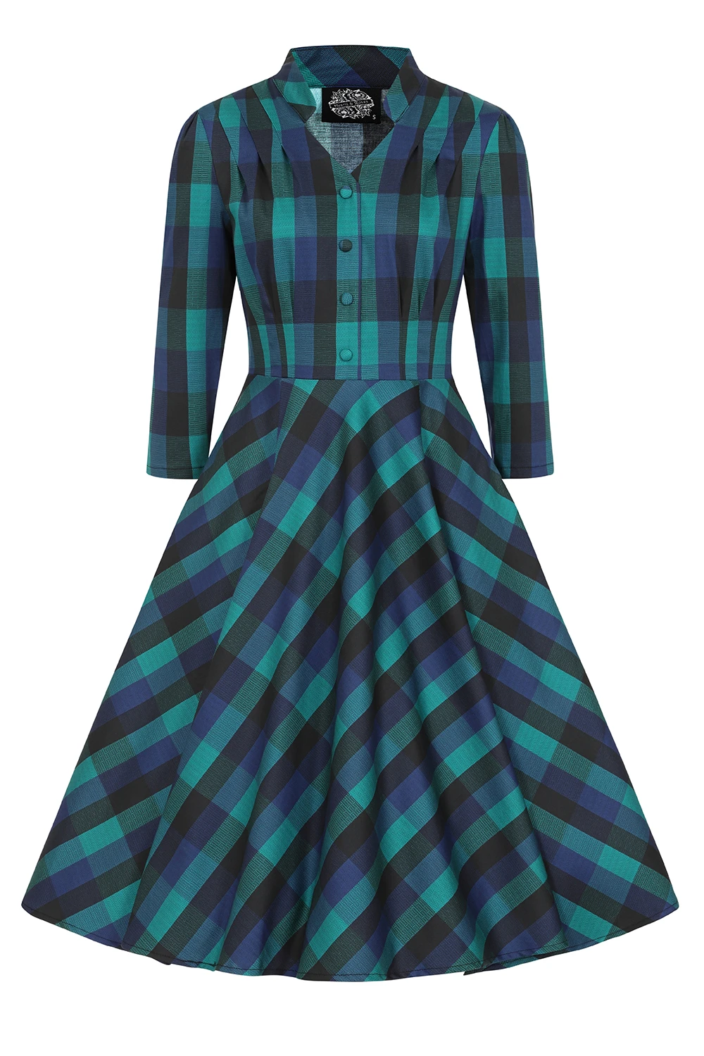 Louisa Check Swing Dress In Plus Size 3 Louisa Check Swing Dress In Plus Size - Image 3