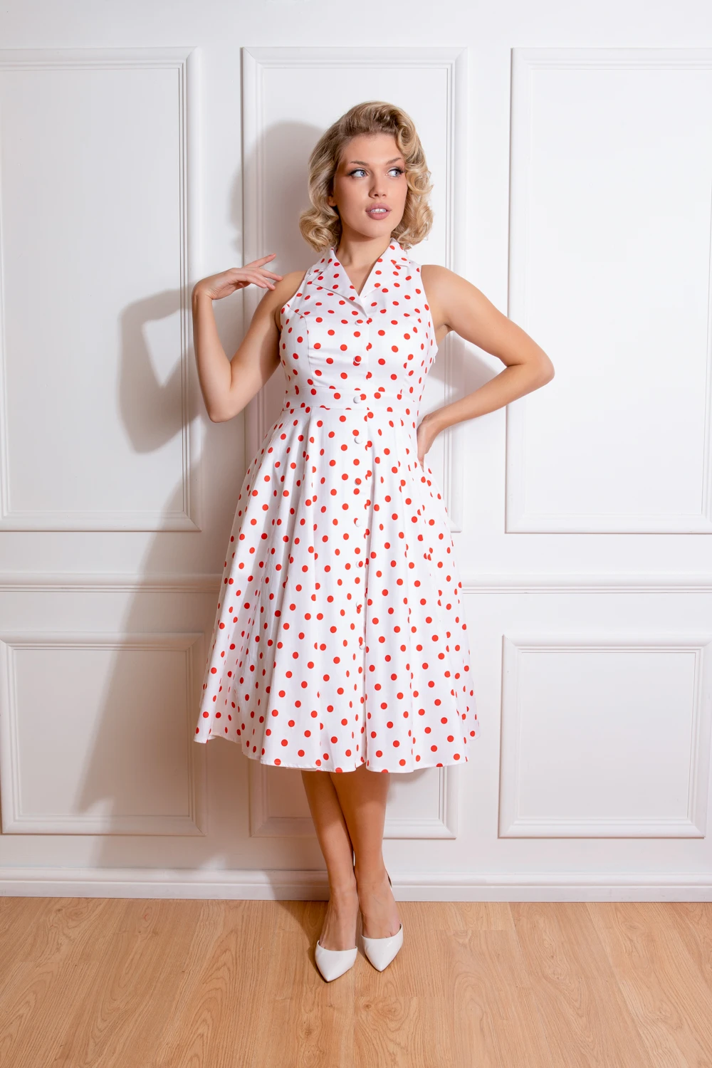 Georgia Polka Dot Swing Dress 1 Georgia Polka Dot Swing Dress
