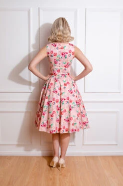 Leah Floral Swing Dress 7 Leah Floral Swing Dress -EliteCloset Sales Store 167343619054520BACK