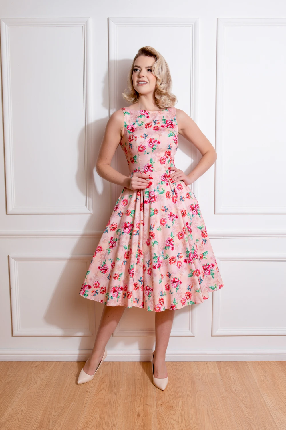 Leah Floral Swing Dress 1 Leah Floral Swing Dress