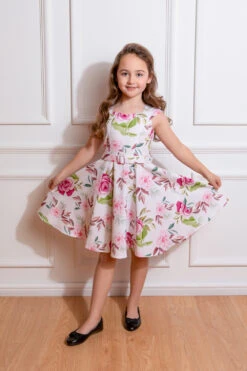 Lexi Floral Swing Dress In Kids