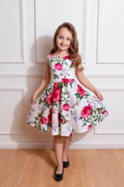 Debbie Floral Swing Dress In Kids