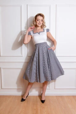 Chelsea Check Swing Dress In Black