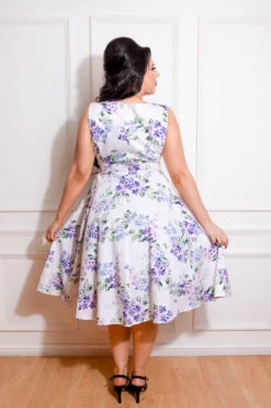 Tasha Floral Swing Dress In Plus Size -EliteCloset Sales Store 167360963857720PS20BACK