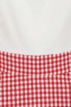 Chelsea Check Swing Dress In Red -EliteCloset Sales Store 1674576937570202