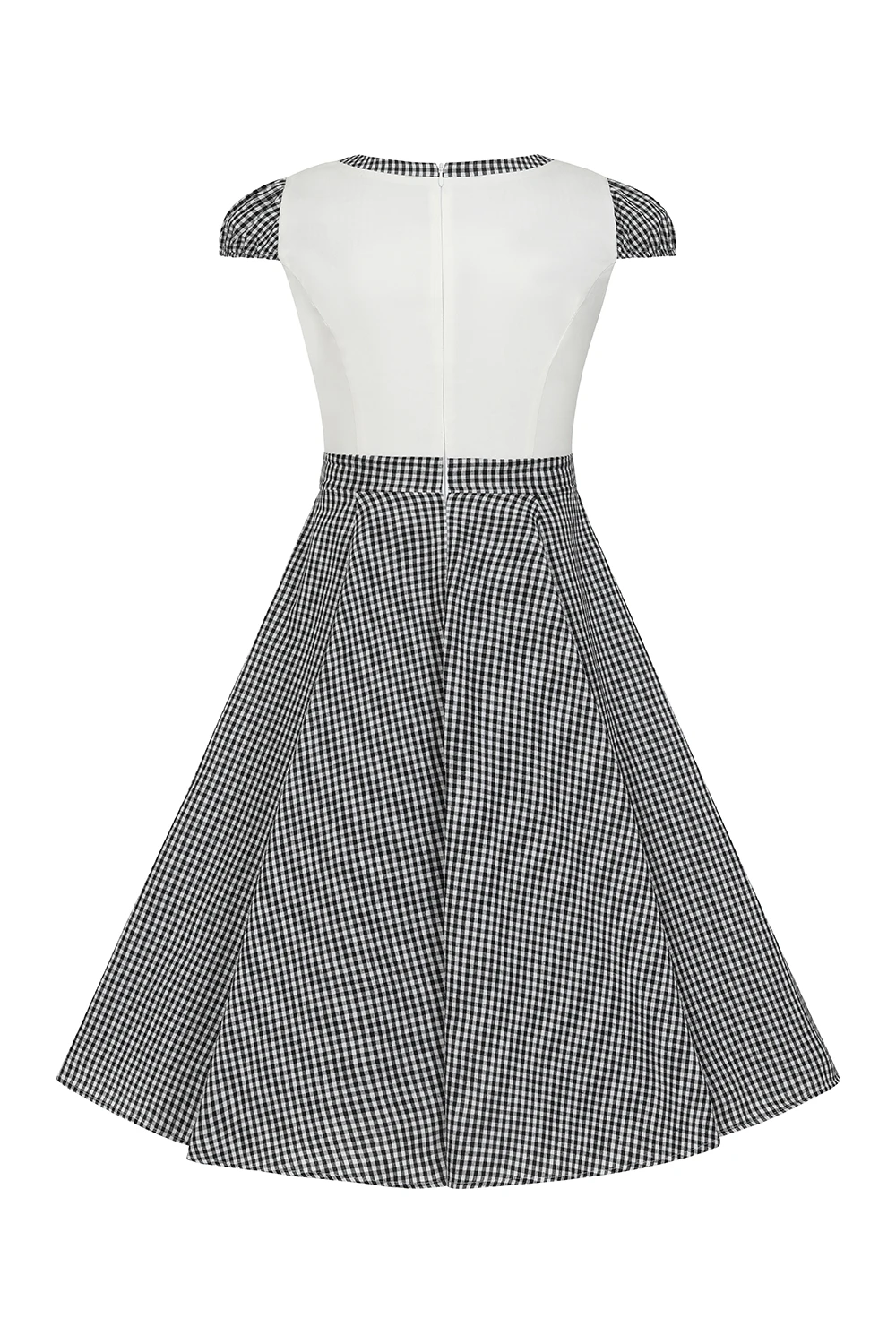 Chelsea Check Swing Dress In Black 4 Chelsea Check Swing Dress In Black - Image 4