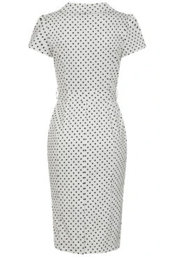 Elise Polka Dot Wiggle Dress -EliteCloset Sales Store 1674578716538203