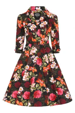 Kali Floral Swing Dress In Extended Sizing -EliteCloset Sales Store 1689947960641201