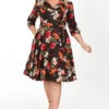 Kali Floral Swing Dress In Extended Sizing