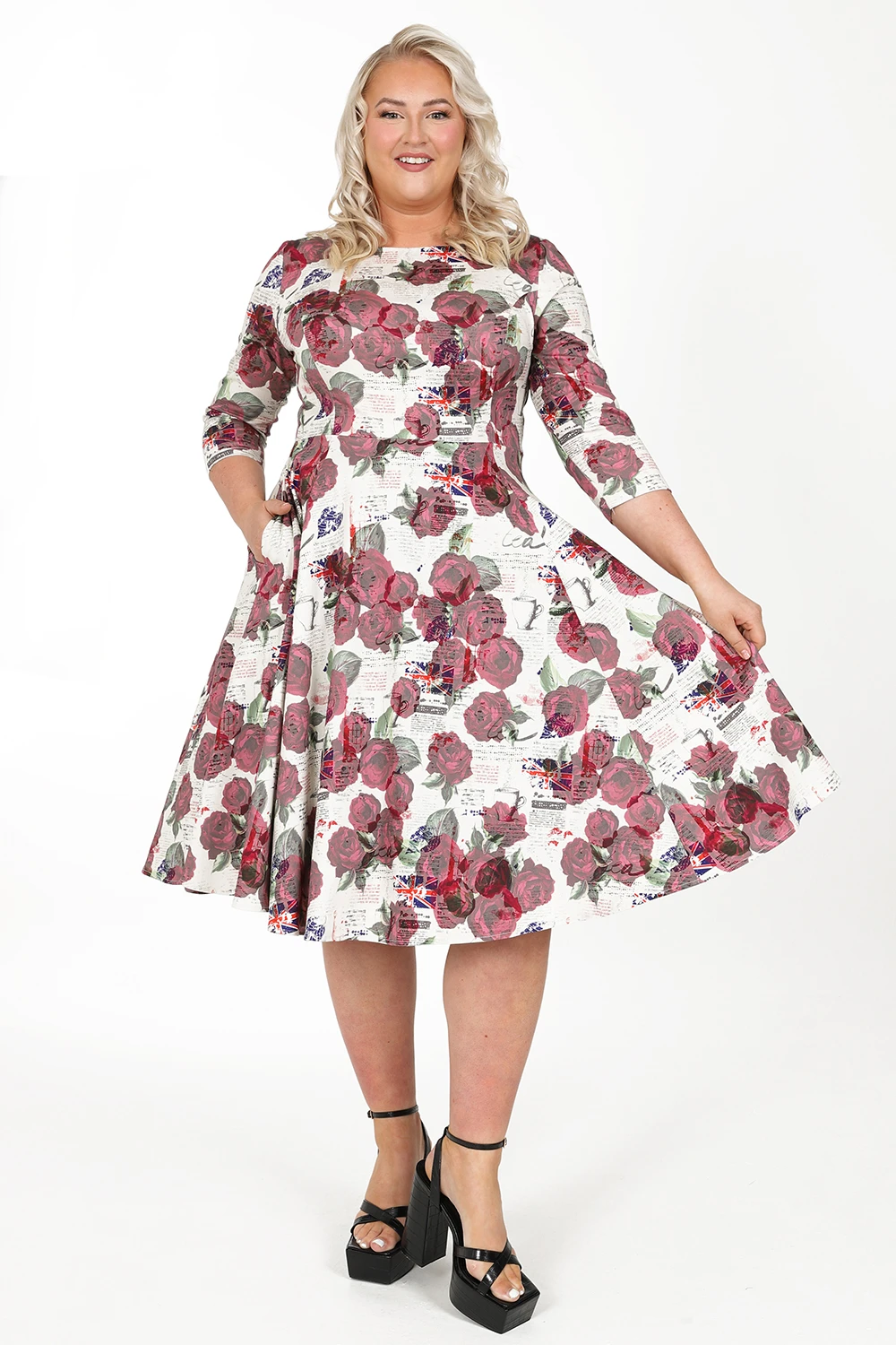 Tilly Tea Party Swing Dress In Extended Sizing 1 Tilly Tea Party Swing Dress In Extended Sizing