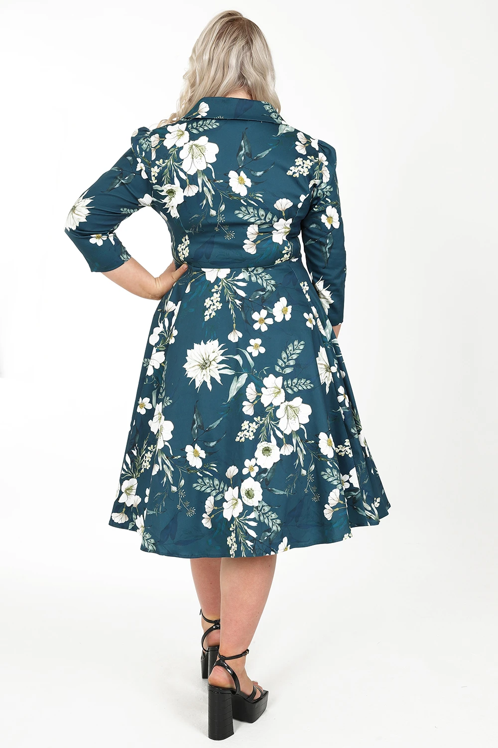 Petal Floral Swing Dress In Extended Sizing 2 Petal Floral Swing Dress In Extended Sizing - Image 2