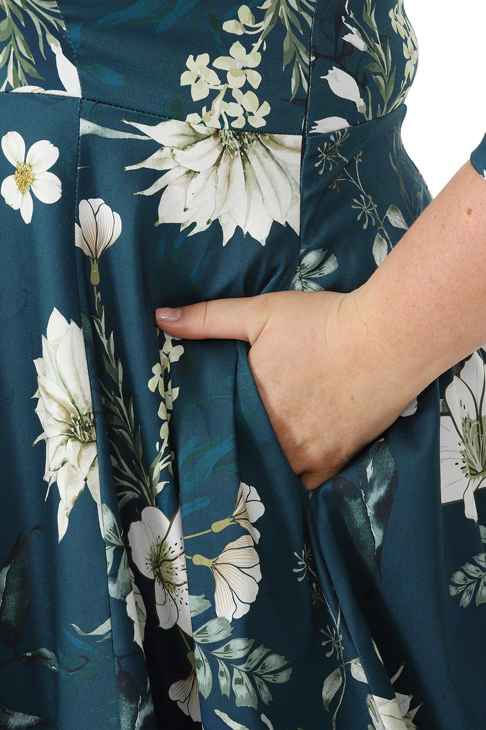 Petal Floral Swing Dress In Extended Sizing 5 Petal Floral Swing Dress In Extended Sizing - Image 5