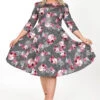 Harriet Floral Swing Dress In Extended Sizing