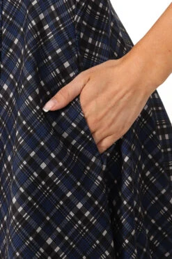 Anna Check Swing Dress -EliteCloset Sales Store 1697200622636205