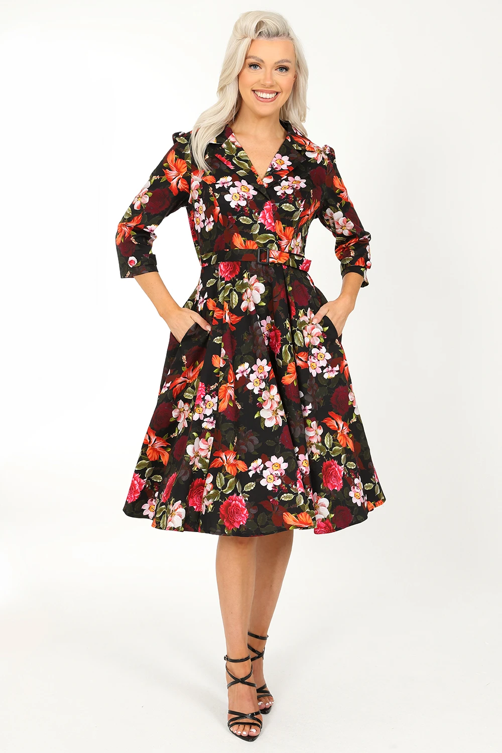 Kali Floral Swing Dress 1 Kali Floral Swing Dress