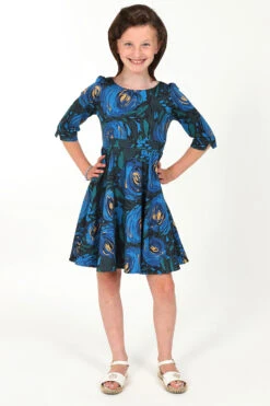 Delaney Floral Swing Dress In Kids