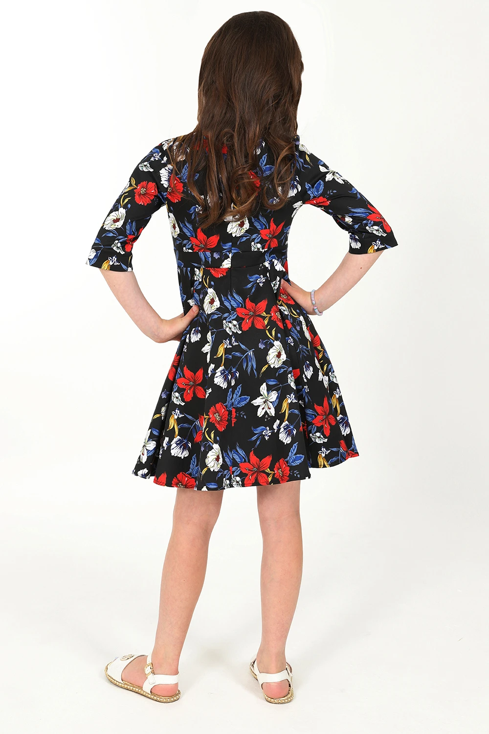 Milly Floral Swing Dress In Kids 2 Milly Floral Swing Dress In Kids - Image 2