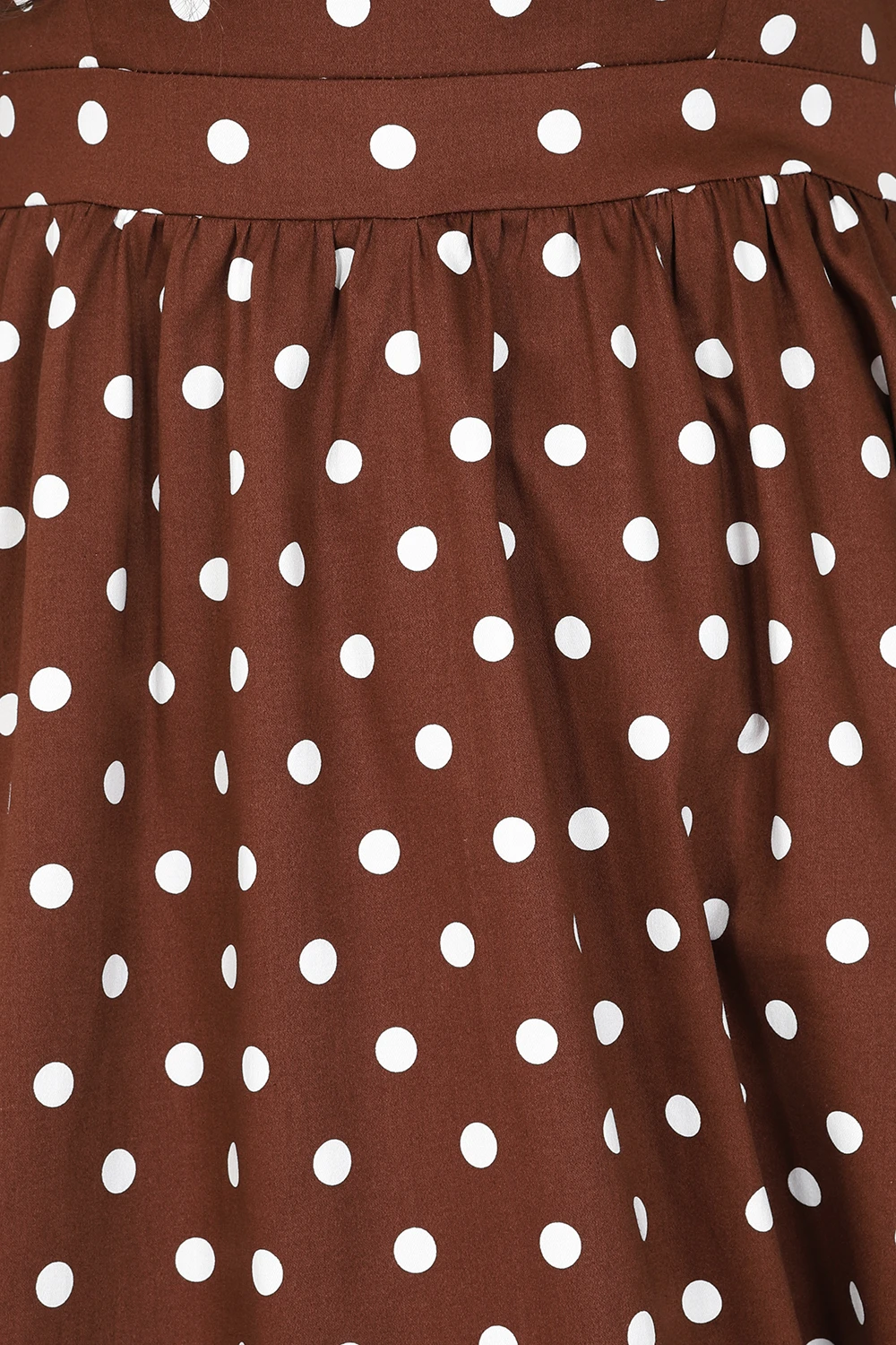Milana Polka Dot Swing Dress In Brown 6 Milana Polka Dot Swing Dress In Brown - Image 6